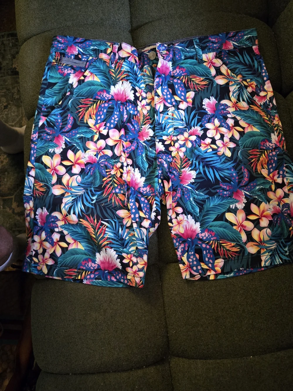Hudson & Barrow Men’s Tropical Blue Shorts - 36
